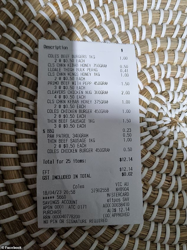 The mum shared her receipt with other bargain hunters and said the store manager appeared to mark everything down just for her