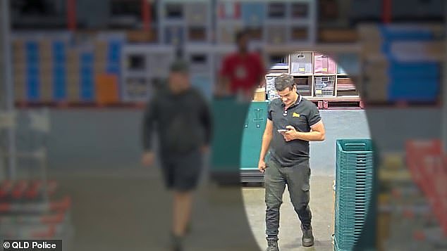 Police believe the man pictured at a hardware store can assist with their inquires into two thefts  across the Gold Coast