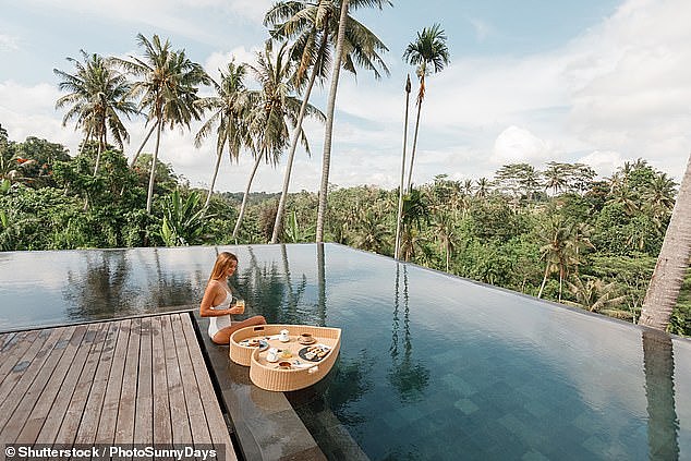 Customers will have a 48-hour window to snap up the cheap deals starting from 1200am AEST on Wednesday, May 3 until 11.59pm AEST on Thursday, May 4 (pictured, a luxury villa in Bali)