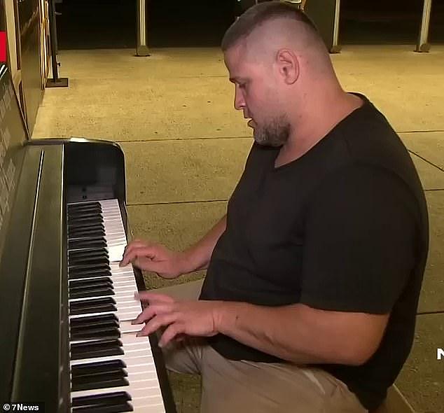 He said he first heard the sound of a piano coming from a ballet school in the same area when he was a kid and now dreams of performing with others one day