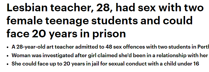 珀斯女同老师多次性侵学生，或被判监禁20年（组图） - 1