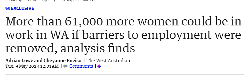 西澳技能短缺如何解决？专家：让61305女性重返职场，女性：家庭与工作难兼顾(组图) - 1
