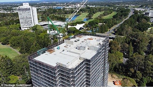 Almost 500 Gold Coast apartments sit idle with off-the-plan buyers searching for answers as concerns grow about the stability of building company GCB Constructions (pictured: GCB Constructions $200m Vantage project at Benowa)