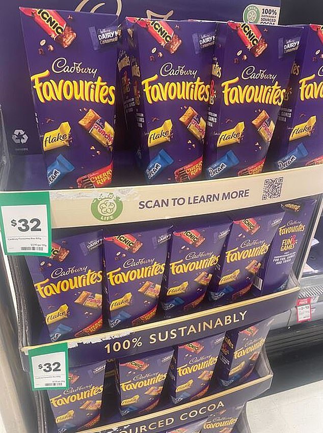 Cadbury's Favorites 似乎是澳大利亚猖獗的通货膨胀的最新受害者，Woolworths 现在以高达 32 美元的价格出售这种零食