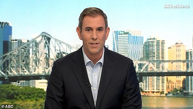 Dr Chalmers (pictured) was asked by ABC Insiders host David Speers what his view was on a national rent freeze and if it was 'a good idea at the moment'