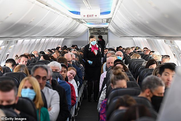 The new Qantas offer of a neighbour-free seat will only be available on flights that have the capacity  to manage it (stock image pictured)