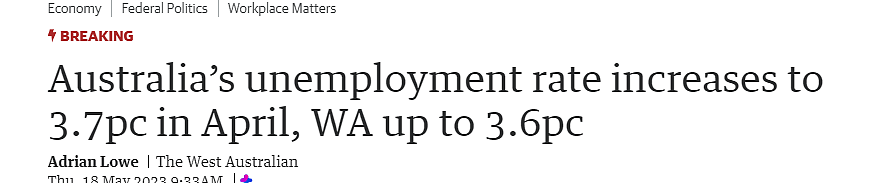 西澳失业率上涨至3.6%，略低于全澳，专家：表明压力正在减轻（组图） - 1
