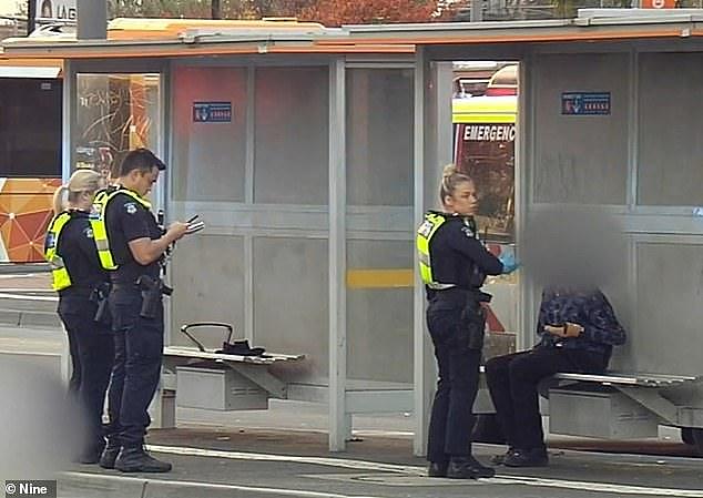 Officers were seen interviewing bystanders at the bus interchange on Thursday afternoon