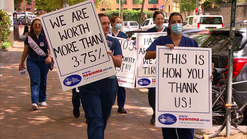 不满加薪4%，悉尼3大医院医护罢工！批州长“骗选票”（图） - 2