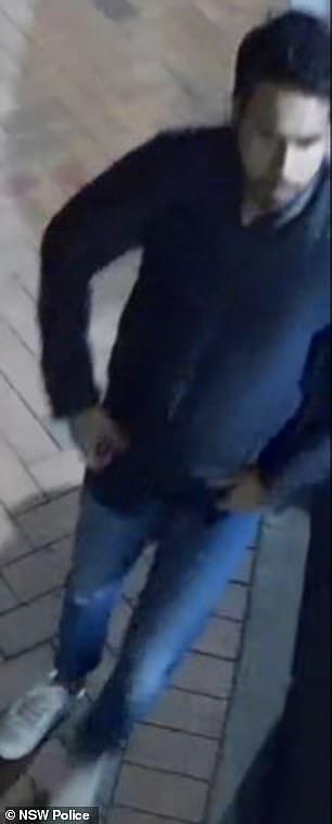 Police are looking for a man (pictured)  believed to have touched two woman inappropriately while they were walking home from West Ryde train station in Sydney's north west