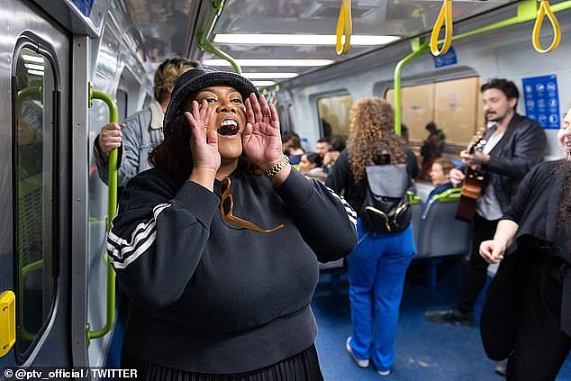 Commuters were treated to a 'spontaneous sing-along' but reactions were mixed