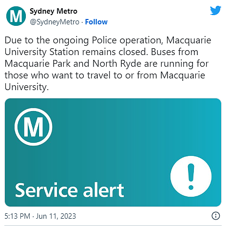 悉尼麦格瑞大学外未成年人持刀捅人，少年胸部中刀送院！地铁站紧急停运，5男童被捕（图） - 7