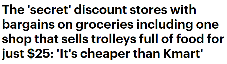 “比Kmart还便宜！”澳女发现宝藏折扣商店，一推车杂货仅需$25（视频/组图） - 1