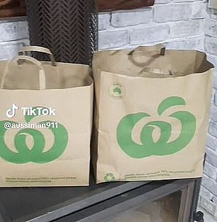 A man was recently putting his groceries away when he discovered that one of the 25c brown paper bags he purchased was smaller than the other