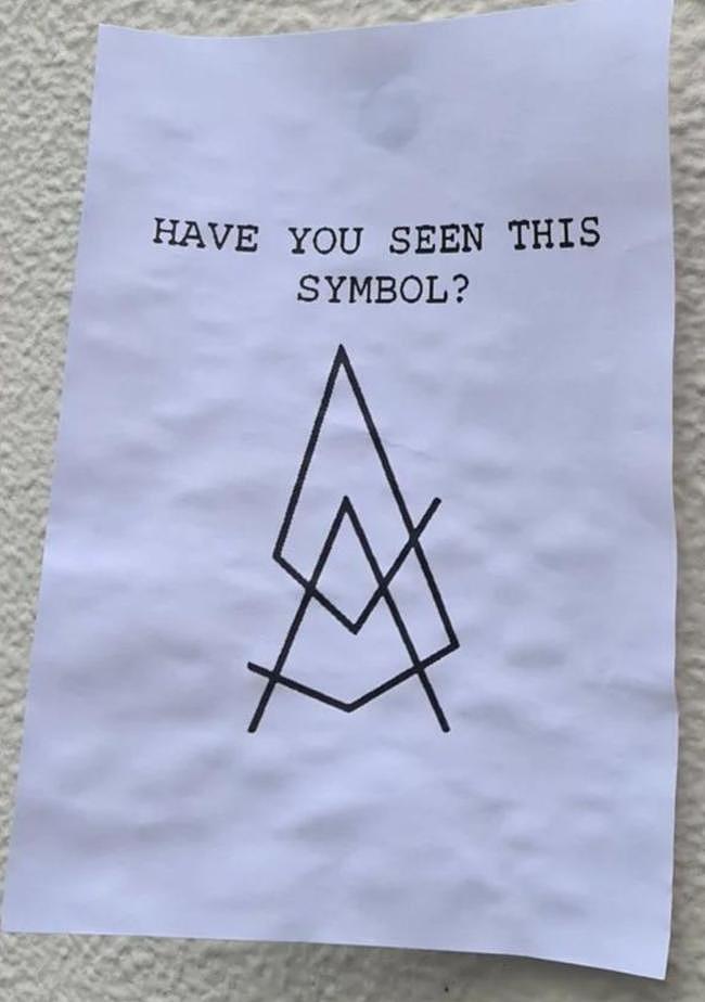 This photograph of the symbol, spotted on an Adelaide street, was shared on Reddit. 