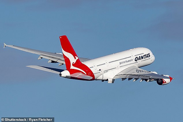 The QF1798 flight from Brisbane to Rockhampton on Sunday night was forced to return to the Queensland capital after cabin crew noted the strange scent in the aircraft's galley (stock image)