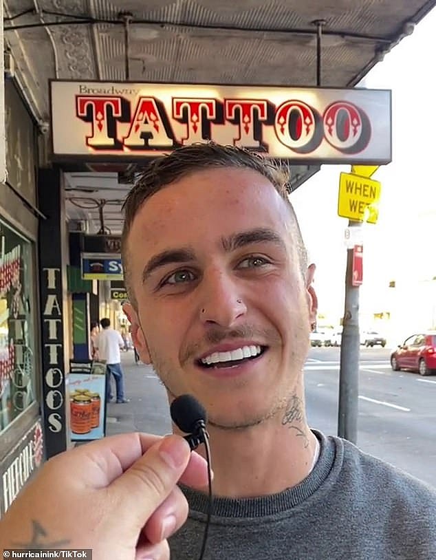 Sydneysider James (pictured) said he has spent between $30,000 and $35,000 on tattoos