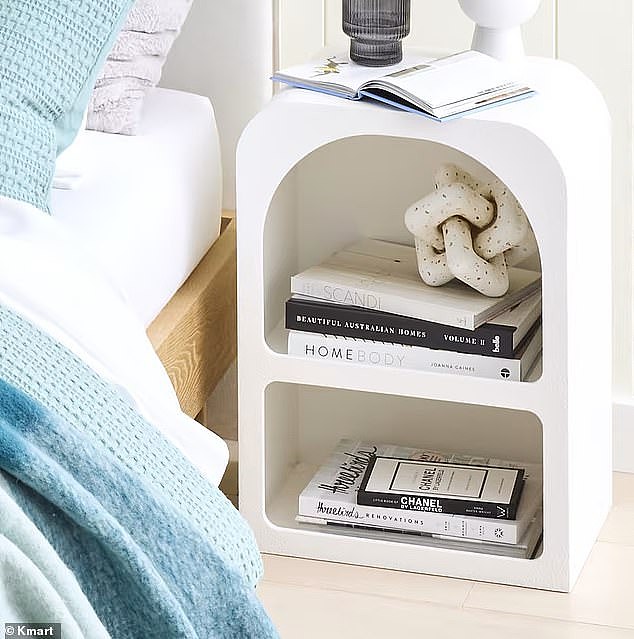 Kmart Australia has confirmed it has restocked the popular $39 Arched Bedside Table. The trendy product (pictured) flew off shelves after becoming a hit with customers