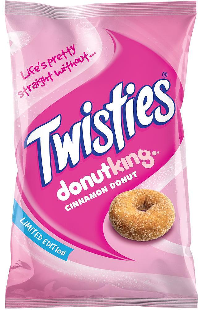 Twisties has collaborated with cult Donut King to create a wild new flavour. Picture: Supplied