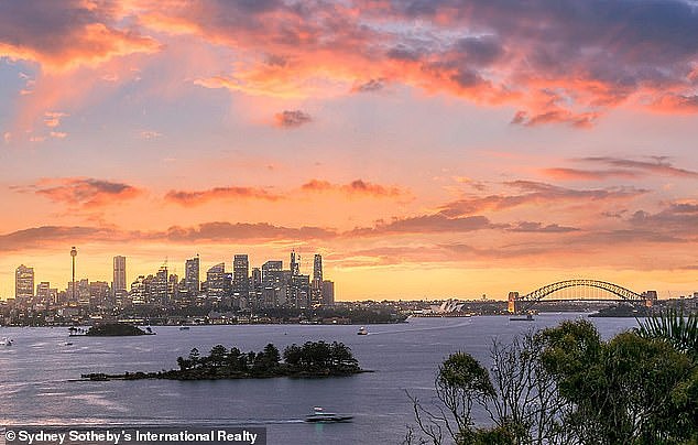 Australia was the most popular country for migrating millionaires for the first time since 2019, with 5,200 high-net worth individuals expected to migrate in 2023 during a skills shortage (pictured is a panoramic view of Sydney Harbour taken from Vaucluse in the eastern suburbs)