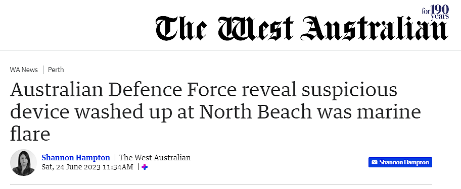 珀斯热门海滩发现可疑装置，警方紧急封锁，现已安全引爆（图） - 1