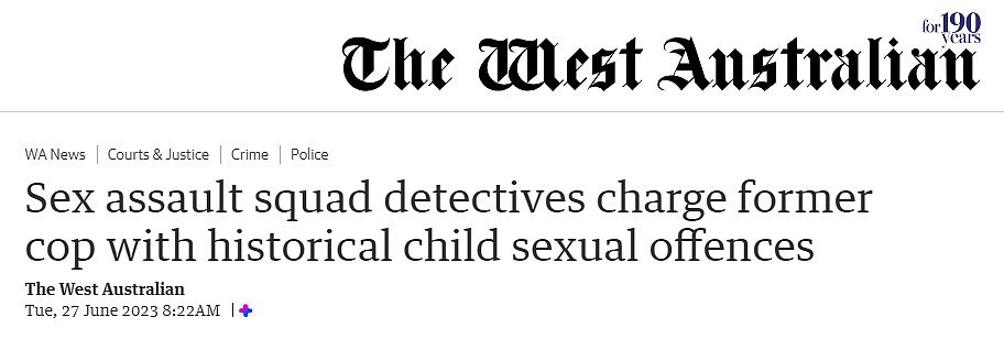 知法犯法！西澳前警察被控性侵儿童（图） - 1