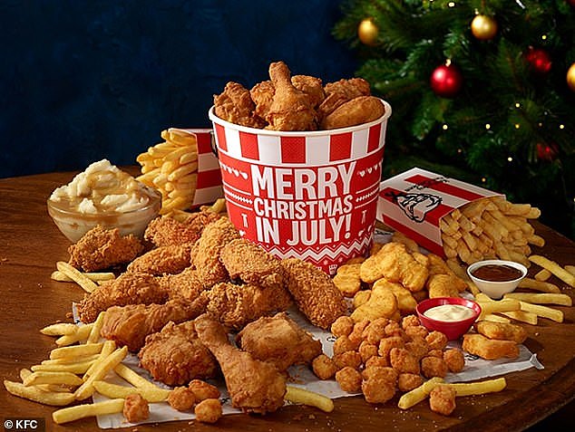 KFC Australia has announced a massive 'Christmas in July' celebration that kicks off with $1 Zinger burgers