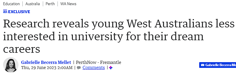 “读书无用论”走红？！西澳越来越多的年轻人，不愿上大学了（组图） - 1
