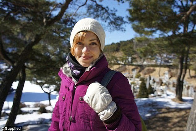 Liz is pictured in South Korea in 2011, when she went to visit Jung in prison at the organisation's request