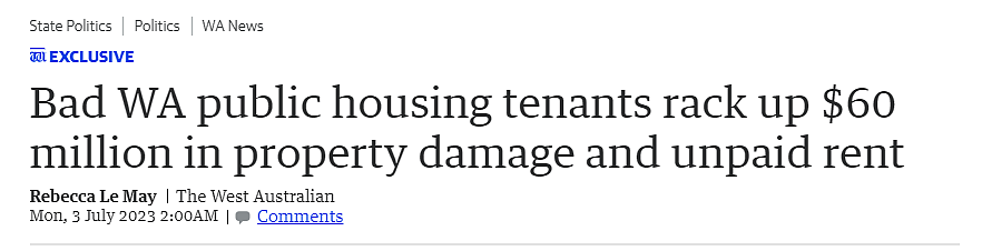 西澳住房危机加剧！租客欠租，损坏房屋，损失高达6000万澳元（组图） - 1