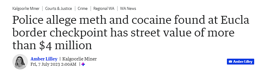 西澳警方突击检查，车上发现超3.5公斤毒品，价值超400万澳元！嫌疑人表示不知情？（组图） - 1
