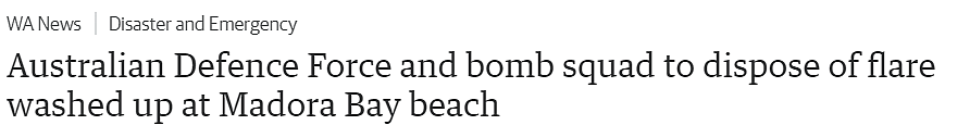 危险！珀斯海滩惊现“炸弹”，国防部迅速介入，现场被封锁（组图） - 1