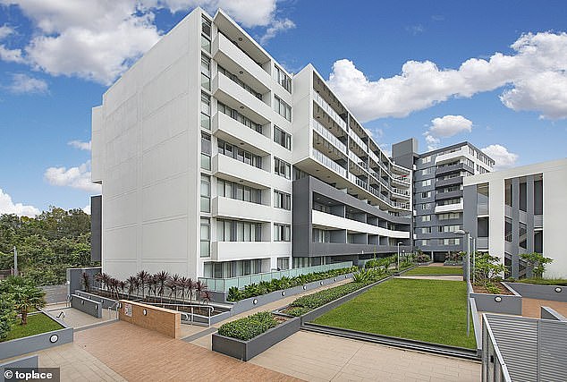 Residents at Vicinity Apartments (pictured) in Sydney's south-west are among hundreds of families left in limbo by the collapse of development company Toplace