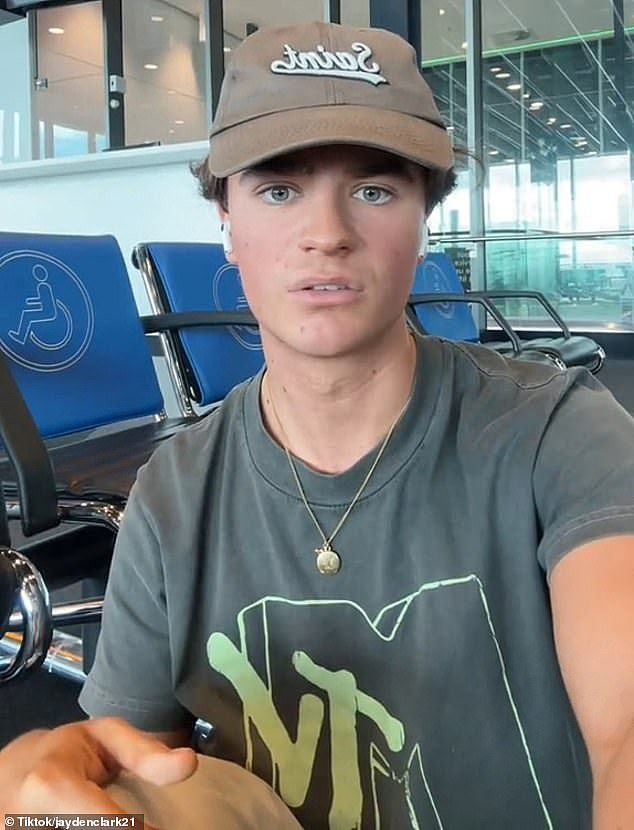 Jayden claimed that he only asked the woman, who was wearing a Jetstar uniform, whether or not he was in the right terminal for his flight to Los Angeles because he was travelling on his own