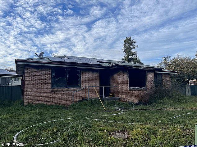 The blaze caused extensive damage to the home in Orange (pictured)