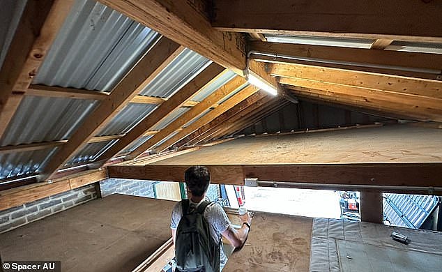 Lock-up garages and storage areas are among the most sought after spaces on the platform (pictured, attic in a Bondi Beach home advertised on Spacer for $130 a month)