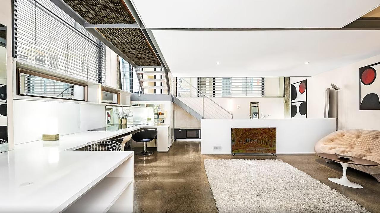 The Surry Hills property is advertised as a three-bedroom converted warehouse that can sleep 16 people. Picture: Vrbo
