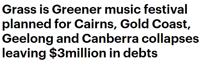 澳洲多地音乐节遭取消，幕后公司负债$300万宣告倒闭！乐迷仍在等待退票（组图） - 1