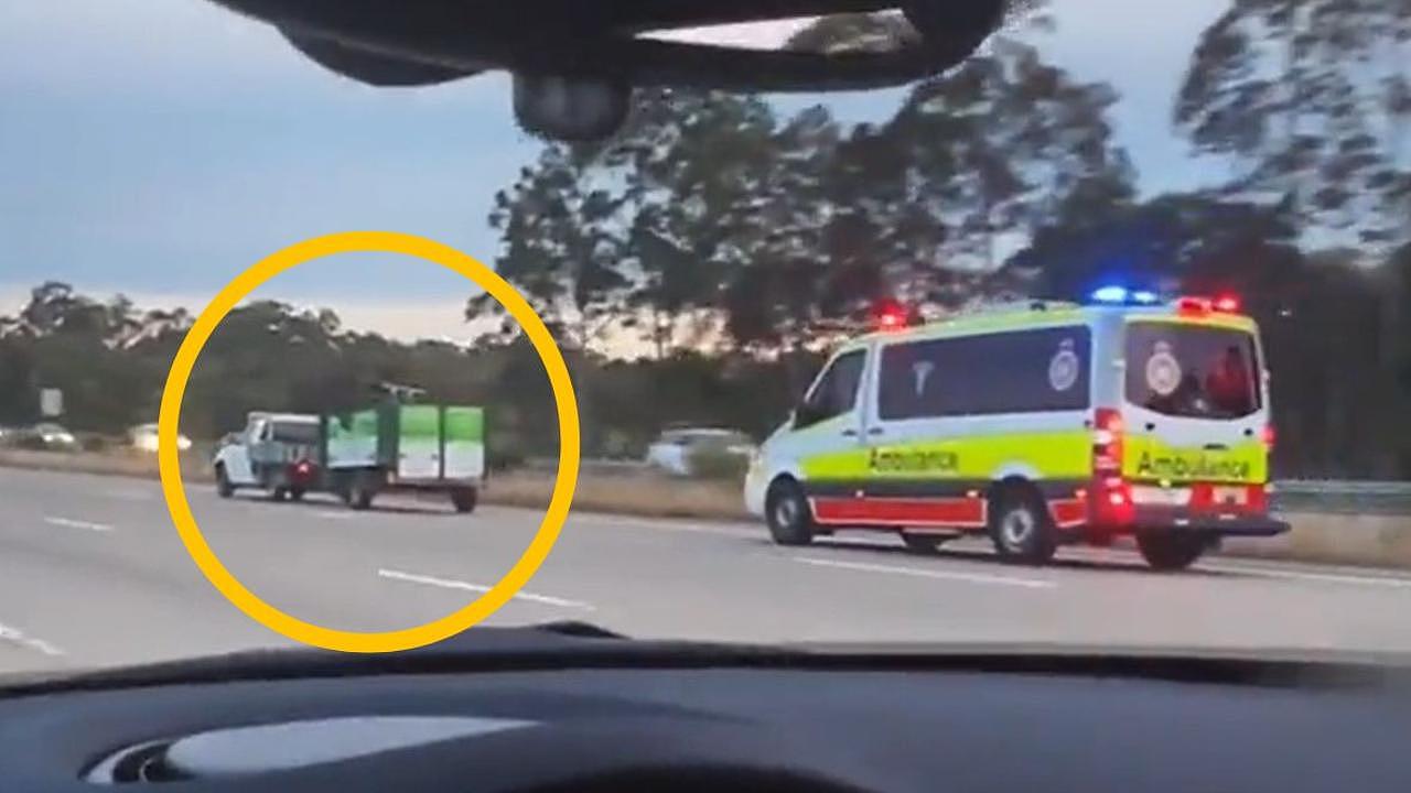 A tradie has sparked outrage over a “selfish” act on a Gold Coast highway. Picture: Reddit