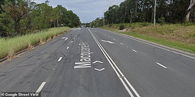 The teenager, who is yet to be identified, was located near the crash scene on Macquarie Road at Warners Bay (pictured) along with his e-scooter