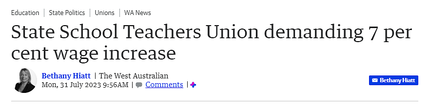 西澳教师工会呼吁：两年内加薪12%，缩减班级规模，提高教学质量（组图） - 1