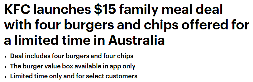 澳KFC推全新家庭套餐！4个汉堡和4份薯条只要$15，限时上架，速冲（组图） - 1