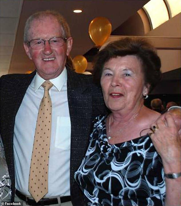 Donald Morley (left) is accused of killing his wife of 69 years Jean (right)