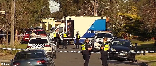 A major crime scene has been established after a woman was found unresponsive in a house where a man was behaving erratically