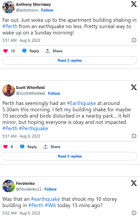 西澳今晨突发5.6级地震！珀斯等地居民有震感，有人称被“震”下床（组图） - 3