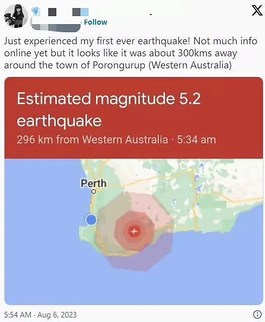 突发！西澳发生5.6级地震，珀斯也有震感（组图） - 5