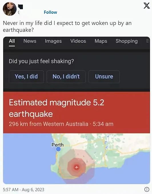 突发！西澳发生5.6级地震，珀斯也有震感（组图） - 4