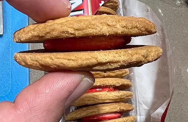 The filling of Arnott's Monte Carlo biscuits seems to have almost halved in recent years, despite the company insisting that the recipe hasn't changed