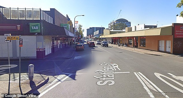 The shocking scenes unfolded on Station Street near Union Lane (pictured) in Penrith