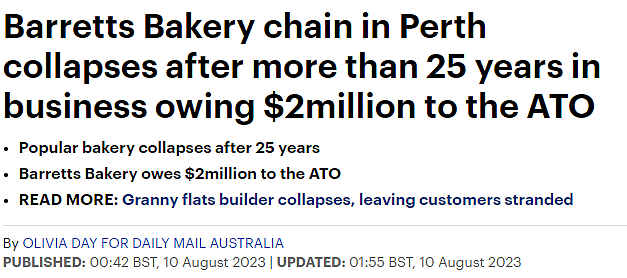 拖欠200万澳元，珀斯曾经的顶流面包店陨落（组图） - 1